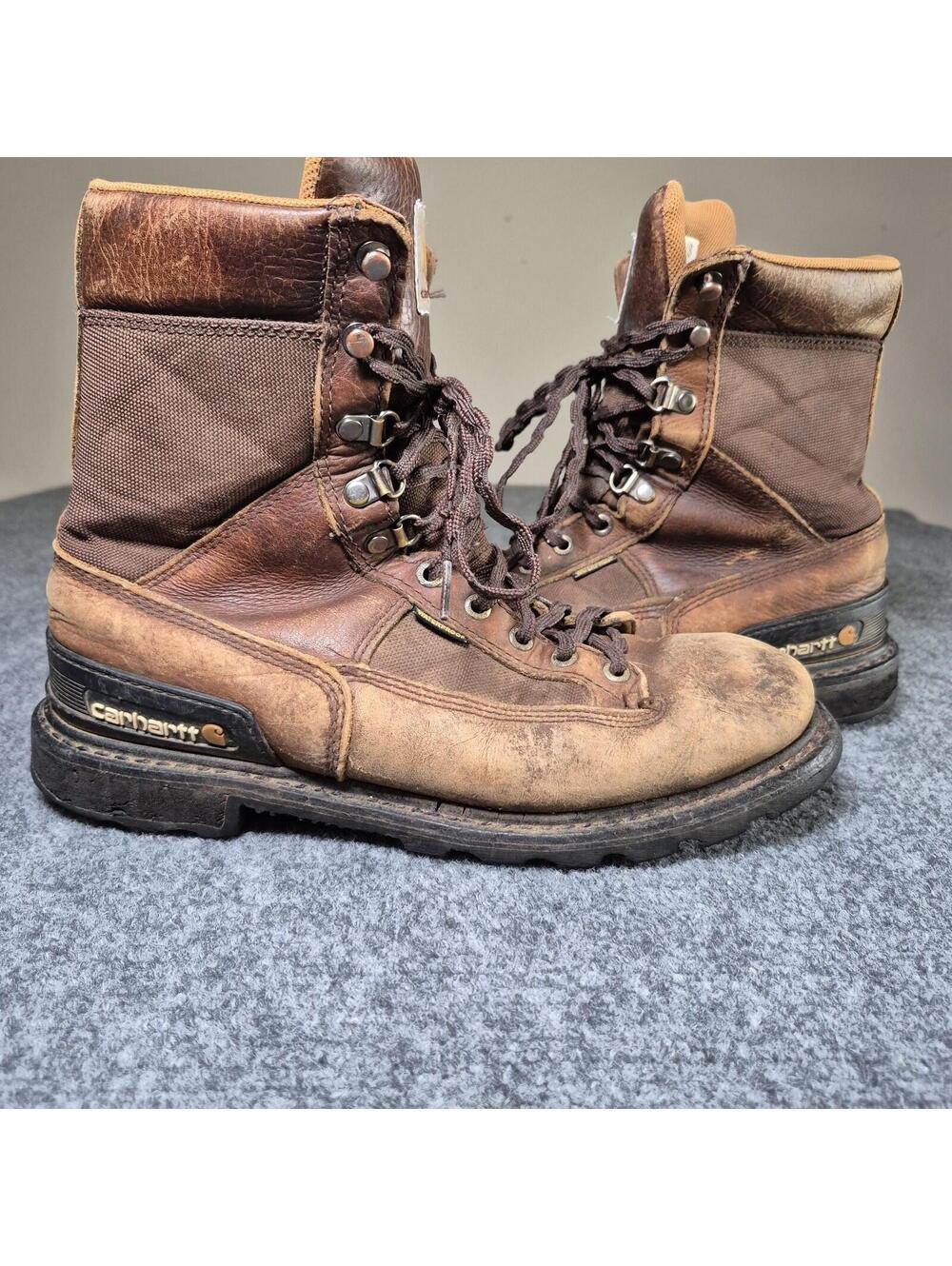 Carhartt 9 Steel Toe Waterproof Logger leather work boots CML8150 Oil Resistant